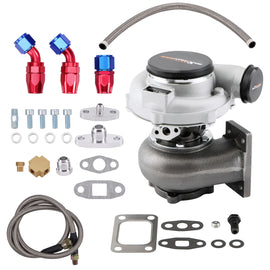 Universal Turbocharger mit Ölleitungen für GT30 GT3076 T3 AR .60 für GT3037 500 PS new