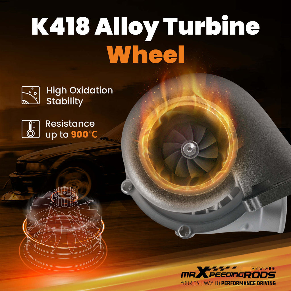 For GT3037 GT3076 T3 V-Band Turbo up to 500BHP Turbocharger .82 A/r .60 Turbocharger