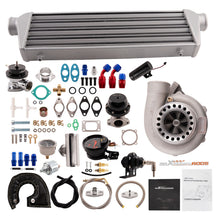 Load image into Gallery viewer, Voor GT3582 GT35 2.5 Inch Turbo Intercooler + Piping + BOV + Wastegate + 4-in-1 Gauge Performance