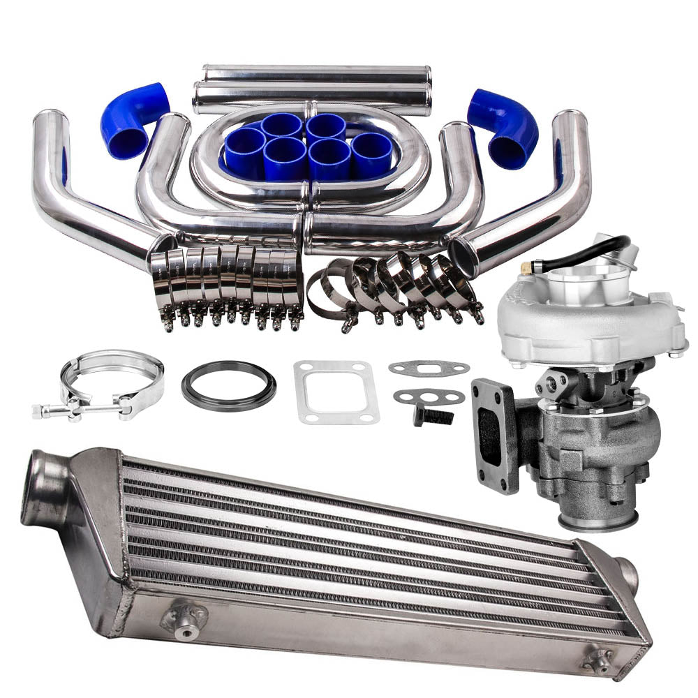 TurboladerWASSER KÜHLER+Aluminium INTERCOOLER PIPING KIT Kombinationsprodukte
