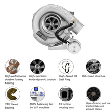 Load image into Gallery viewer, T3 T4 Turbo .63 A/R Oil Hybrid V Band Universal Turbocharger for 4 6 Cyl tcd