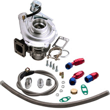 Load image into Gallery viewer, T3 TO4E Turbo Turbocompressore Turbina 0.63 AR Line Kit Oil Cooled 420HP