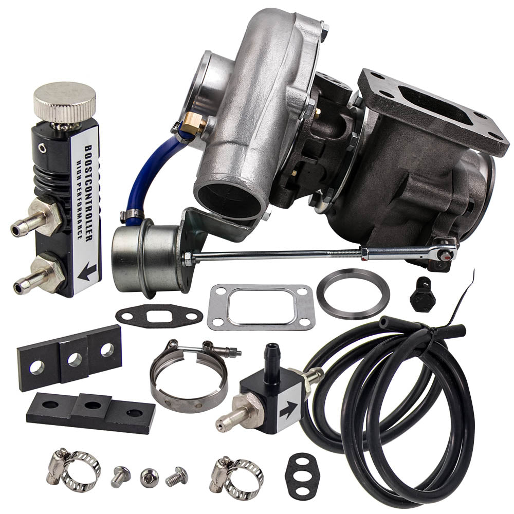 T04E T3/ T4 Turbo Compressor Turbo 400 + V-Band Oil Cooled Boost Controller