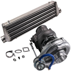 T04E T3 T4 Turbo + 27x 7x 2.5 Inch Intercooler 2.5 Inch 64mm Turbo Piping Kit