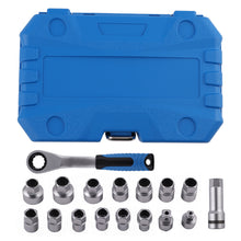 Load image into Gallery viewer, Go Through Socket Set 10-24mm Pass Thru Ratchet CRV Steel Tool Kit W/ Adapters