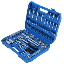 Load image into Gallery viewer, 94 Piece Socket Set CRV 1/4 1/2 Drive Metric Hex Star Bits Ratchet Tools