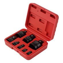 Load image into Gallery viewer, Adaptadores Impacto 1/4 3/8 1/2 3/4 1 Acero Cr-Mo 8 Piezas Con Estuche