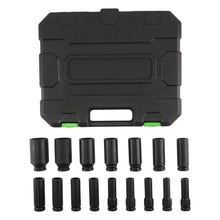 Load image into Gallery viewer, 1/2 Drive Deep Socket Set 16 Pieces 10-32MM 12 Point Impact Metric CR-V