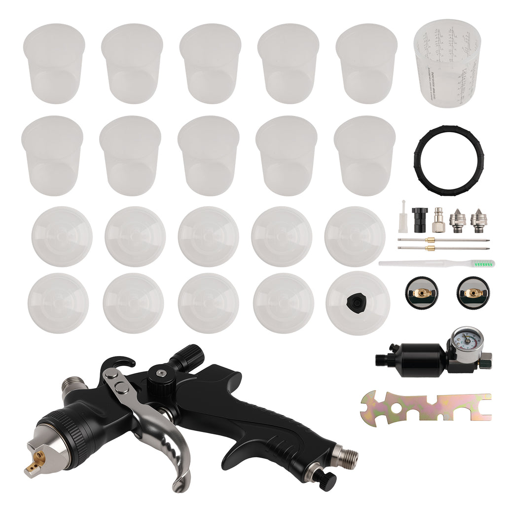 600cc Gravity Feed Paint Gun 1.4/1.7/2.0mm for Vehicle Car Paint Projects