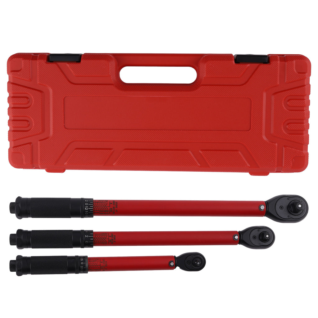 Professional Mechanic Torque Wrench Set 1/4 3/8 1/2 Drive 3-230 Nm Kit
