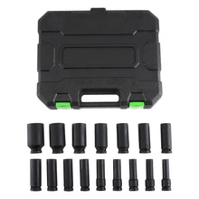 Load image into Gallery viewer, 1/2 Deep Impact Socket Set Metric 16pc 10-32mm 6 Point Chrome Vanadium 78mm