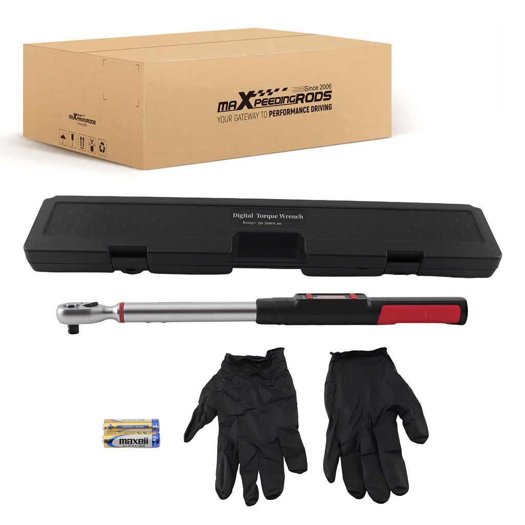 1/2 Digital Ratchet Torque Wrench 20-200 Nm Sound Light Alarm Tool