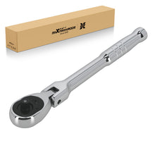 Load image into Gallery viewer, 1/4 72-Tooth Flex Head Ratchet Chrome Plated Mirror Tool 175mm 5° Arc