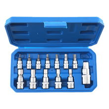 Load image into Gallery viewer, 13 Piece CRV Hex Bit Socket Set Metric 1/4 3/8 1/2 Drive 2-14mm Storage