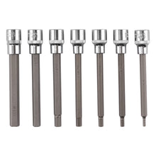 Load image into Gallery viewer, 3/8 Drive Extra Long Hex Allen Socket Set 7PC 3-10mm CRV Steel Tools
