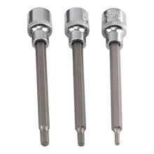 Load image into Gallery viewer, 3/8 Drive Extra Long Hex Allen Socket Set 7PC 3-10mm CRV Steel Tools