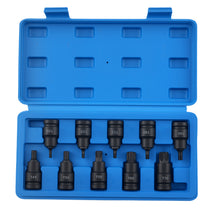 Load image into Gallery viewer, 1/2 Drive Impact Socket Set Star 10PC T20-T70 S2 Steel Tool Kit N