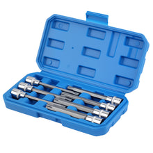 Load image into Gallery viewer, 110mm Extra Long Star Bit Socket 8pc Set 3/8 Drive T25-T60 CRV Tool