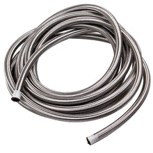 Load image into Gallery viewer, 20FT Silvery AN8 Stainless Steel Braided Fuel Oil Gas Line Hose -8AN