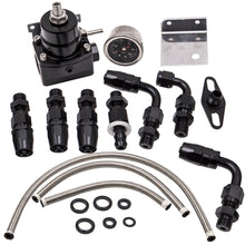 Load image into Gallery viewer, Universal AN6 Adjustable Fuel Pressure Regulator Gauge Fittings O...