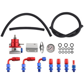 Verstelbare Brandstofdrukregelaar Kit met Gauge AN6 Hose End Fitting