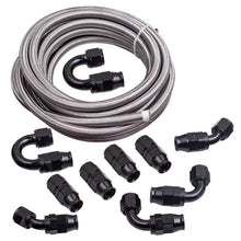 Load image into Gallery viewer, Stainless Steel PTFE Fuel Line 20FT Fitting Hose Kit Black