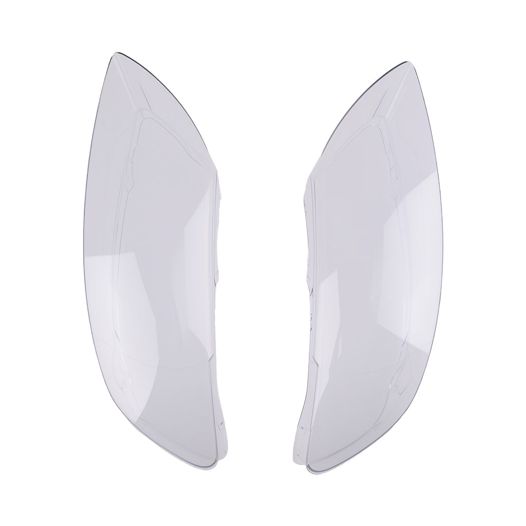 Clear Front Headlight Lens Set compatible with Audi Q7 2006-2015 4L0941029 4L0941030 PC