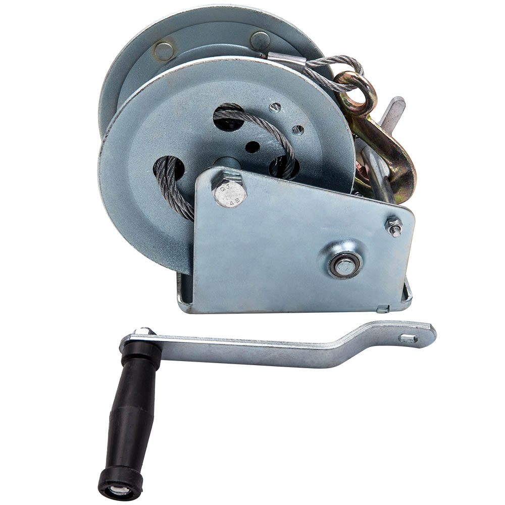 Professional Winch Hand Winch with Wire Rope 1360 kg 10 Meter Winch Car Trailer