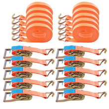 Load image into Gallery viewer, 10x Ratchet Straps Tie Down 50mm X10 Meter 5 tons Heavy Duty Claw Lorry Lashing