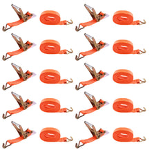 Load image into Gallery viewer, 10×Heavy Duty Ratchet Strap 8m 5T 50mm Tie Down J Hooks Trailer Car Lorry