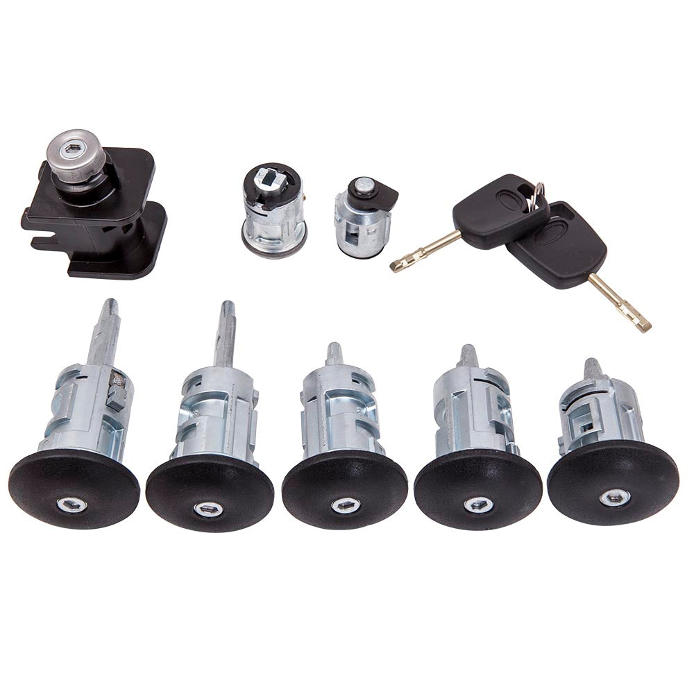 8pcs Ignition Switch Door Lock Bonnet Set with 2 Keys geschikt voor Ford Transit Connect