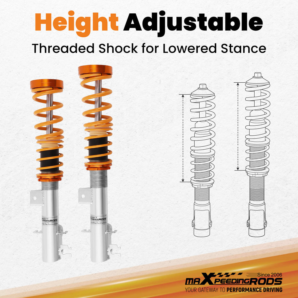Compatible with Fiat Grande Punto (199) Compatible with Abarth 2007 2008 2009 2010 Coilover Suspension Kit