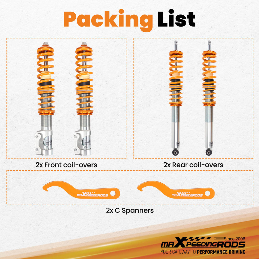 Coilover Set compatible with VW Golf MK2 MK3 85-92 JETTA II 1984-1992 Shock Absorber lowering kit