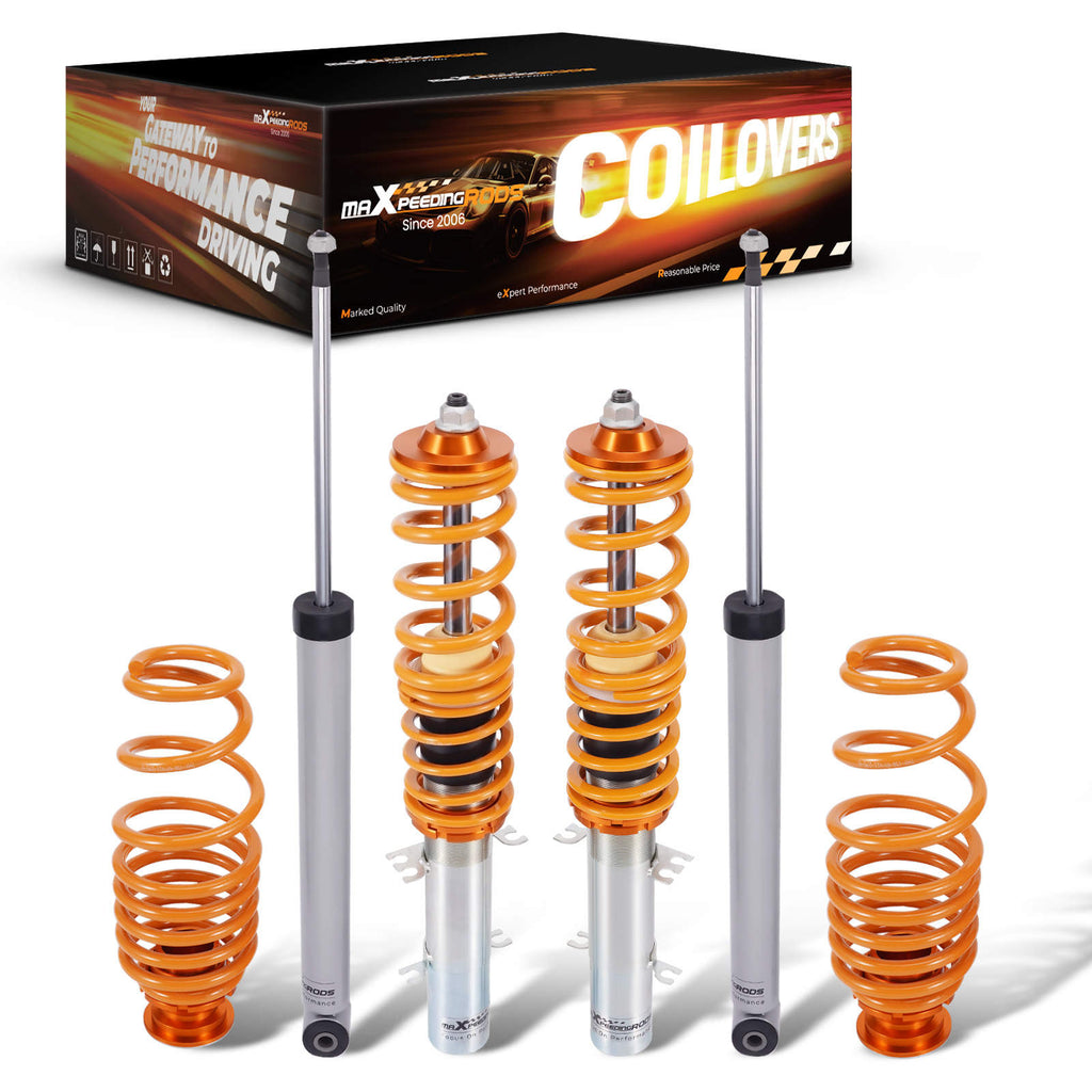 Compatible with VW Golf Mk4 1.4 1.6 1.8 1.8T 1.9SDi 1.9TDi Coilovers Suspension Struts Kit Lowering Kit