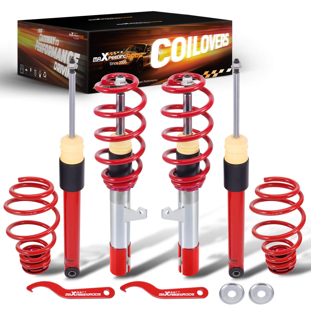 MaXpeedingrods COILOVER Suspension KIT compatible with VW MK5 MK6 compatible with GOLF/JETTA 06-14 Struts