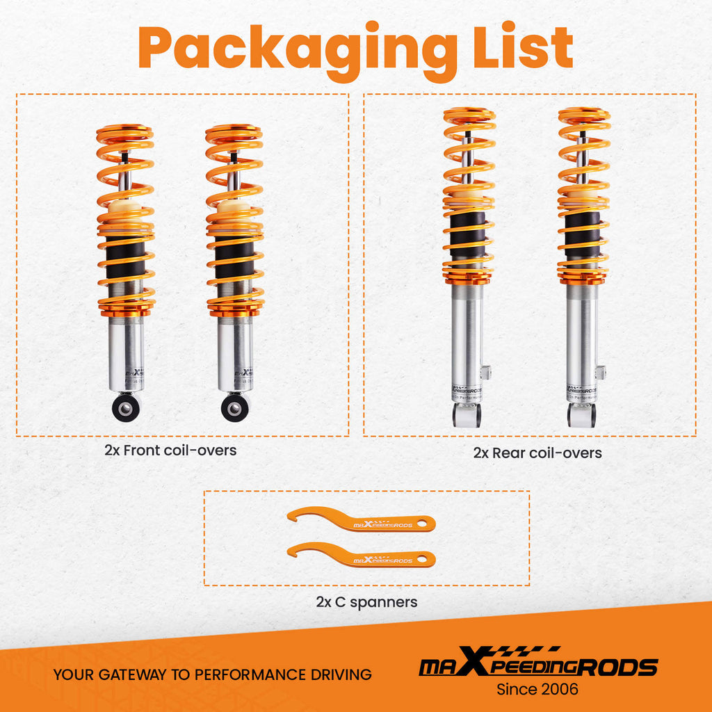 Coilovers Kit compatible for Mazda MX5 Mk1 NA MX-5 1989-1998 Suspension Adjustable Height