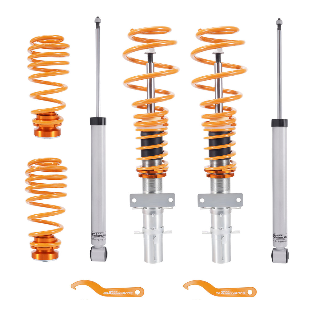 Combinés Filetés compatible for VW Polo 9N compatible for Seat Ibiza MK3 02-09 Réglable Suspension Shockkit dabaissement