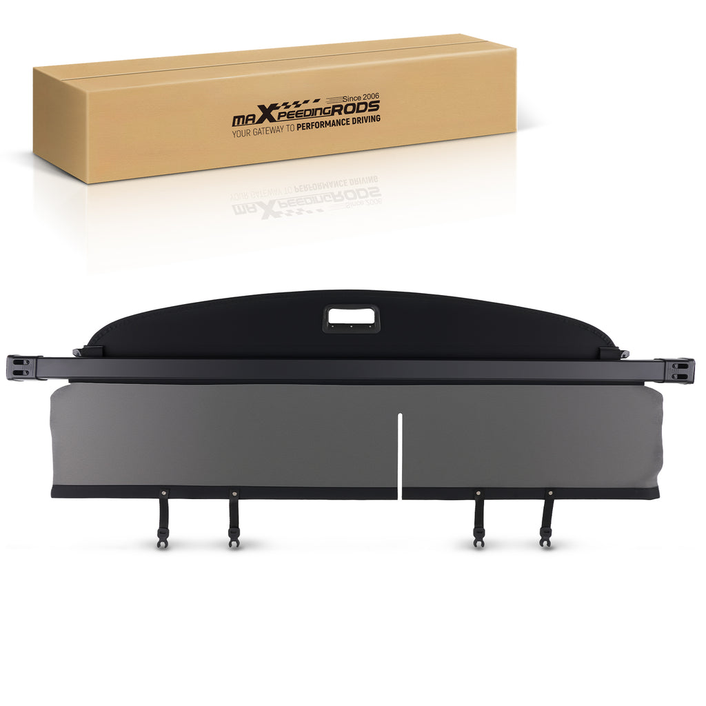 Black Parcel Shelf Luggage Cover compatible with Toyota RAV4 MK3 2006-2012 Retractable