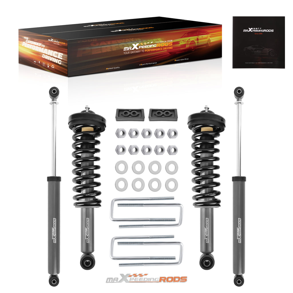 ma Xpeedingrods 2in Leveling Lift Kit Struts + Shock geschikt voor Ford F150 4WD 2009-2013
