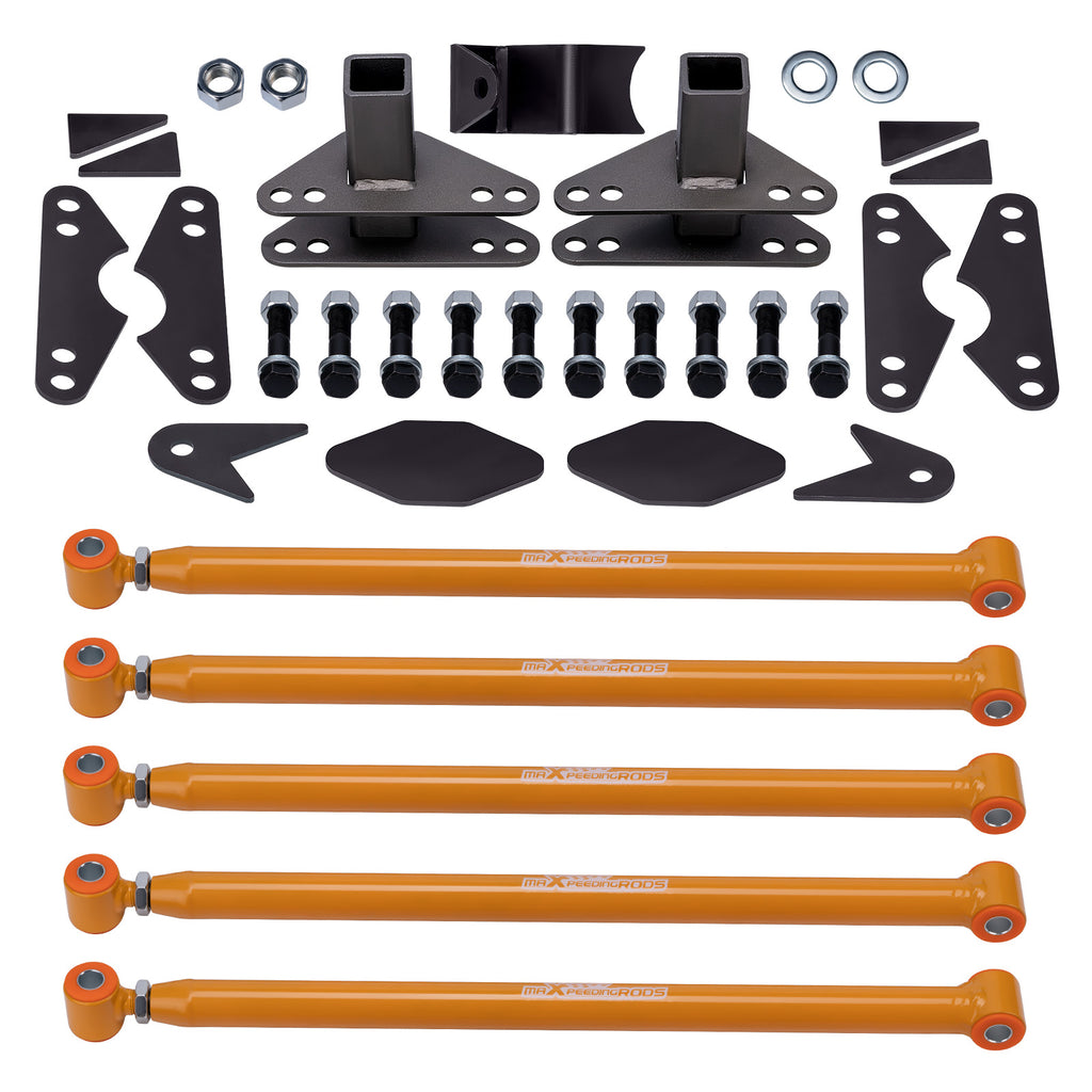 24 Weld On Parallel 4 Link Suspension Kit for Classic Car Air Ride Bars Set
