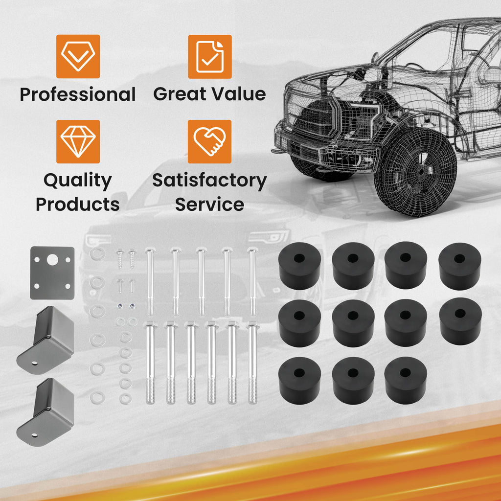 Body Lift Kit fit for compatible with Jeep Wrangler TJ 1997-2006 4WD 2004-2006 Nylon