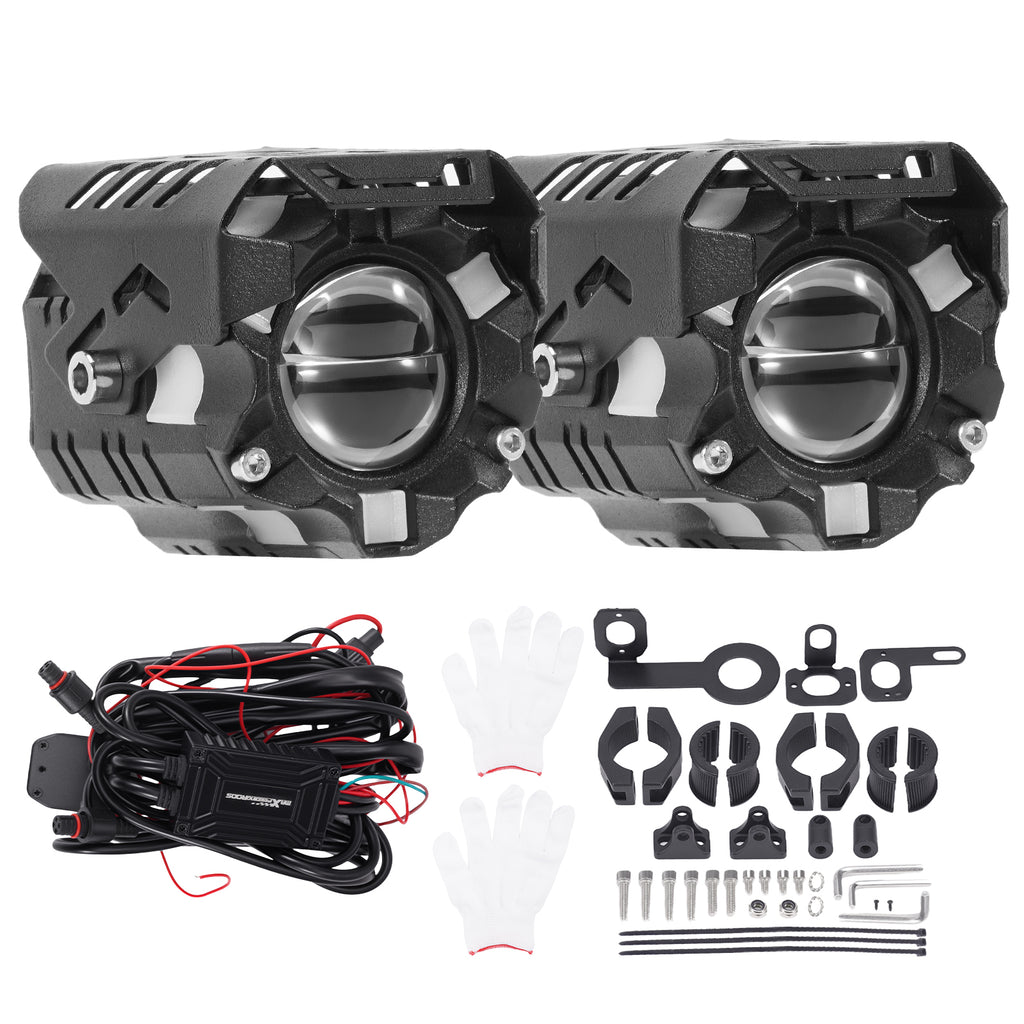 80W Auxiliary Fog Lights 12V for Motorcycle Pickup Truck ATV IP67 Rated