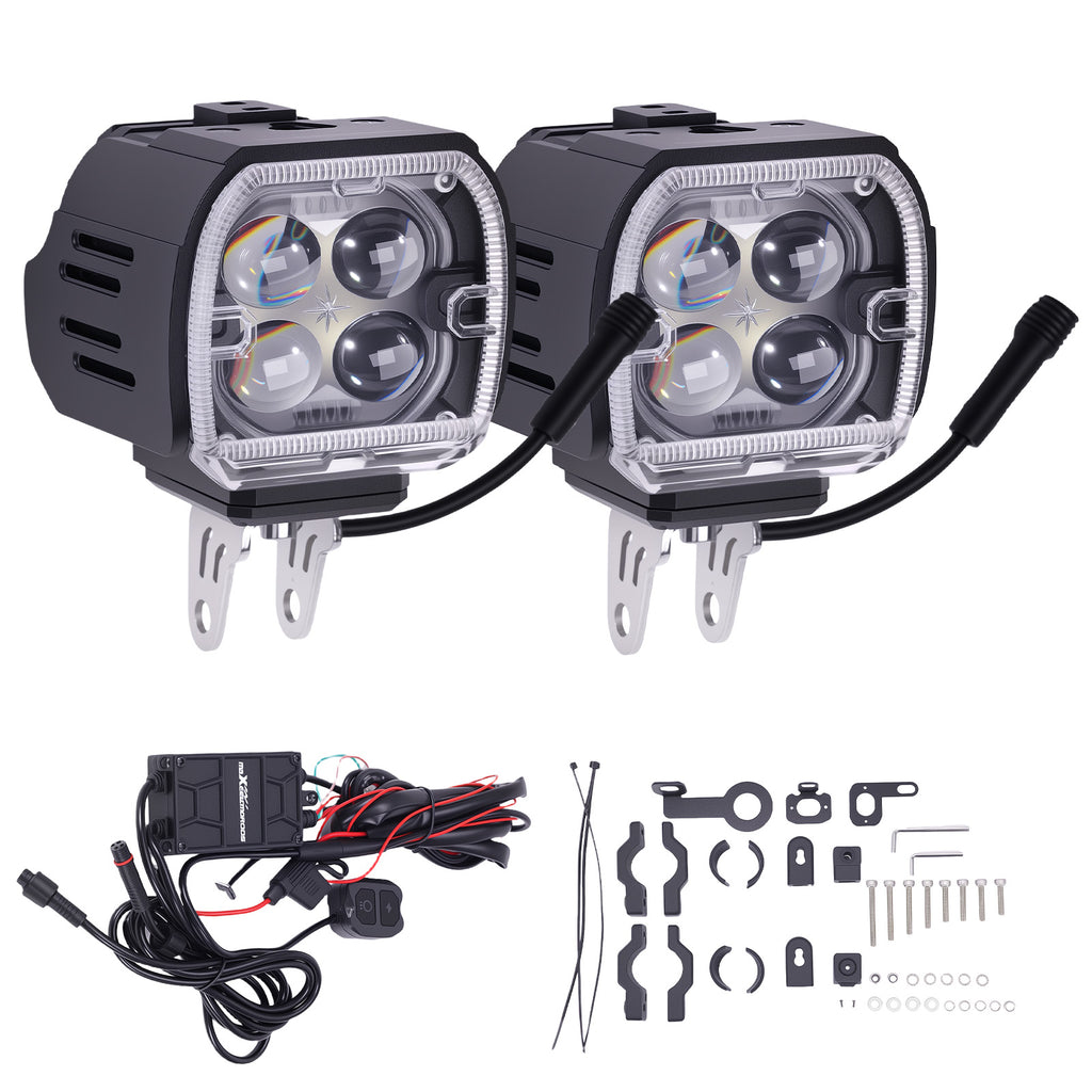 120W Auxiliary Lights for Motorcycle ATV UTV Off-Road Truck 6000K IP67