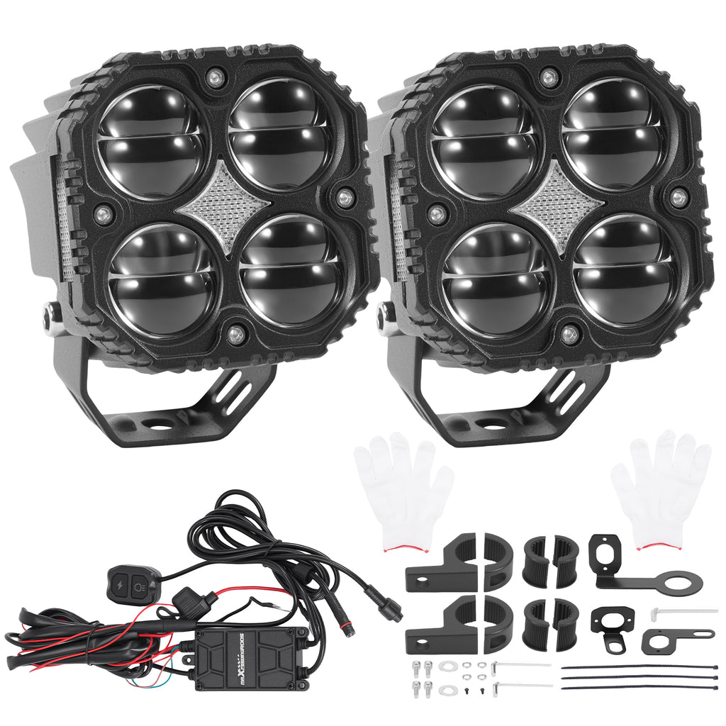 120W LED Motorcycle Fog Spotlight for ATV UTV SUV Truck IP67 Waterproof