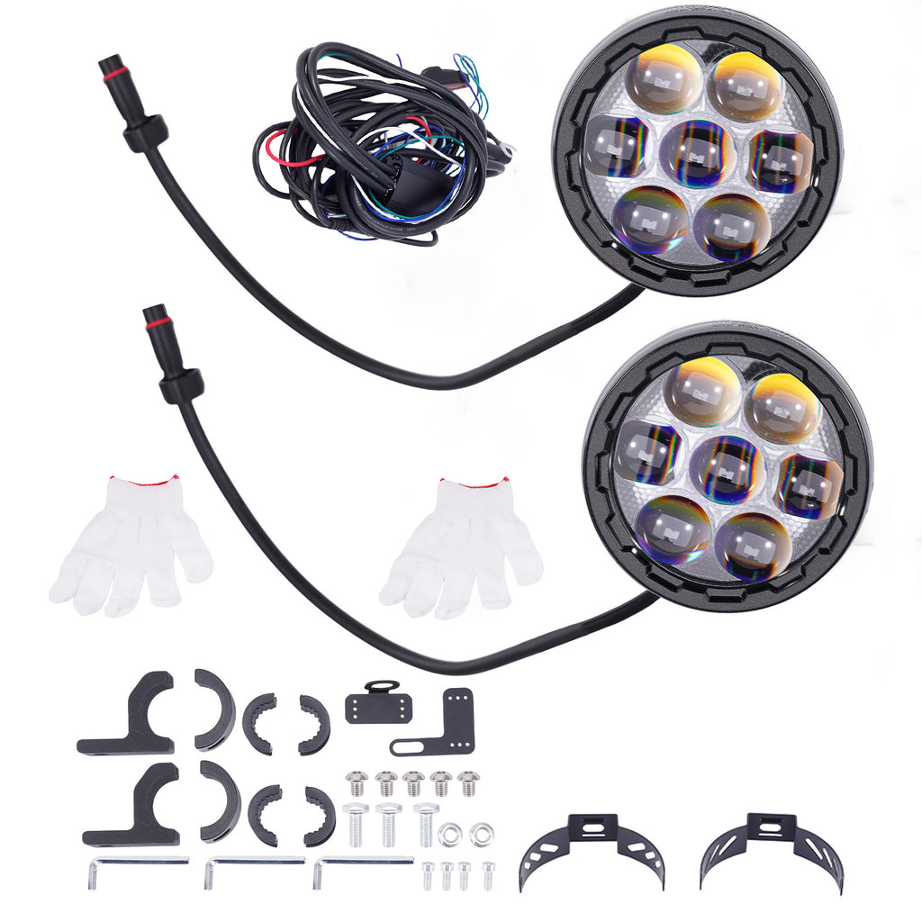 90W Auxiliary Driving Lights for Motorcycle ATV 12V LED Spotlights Aluminum