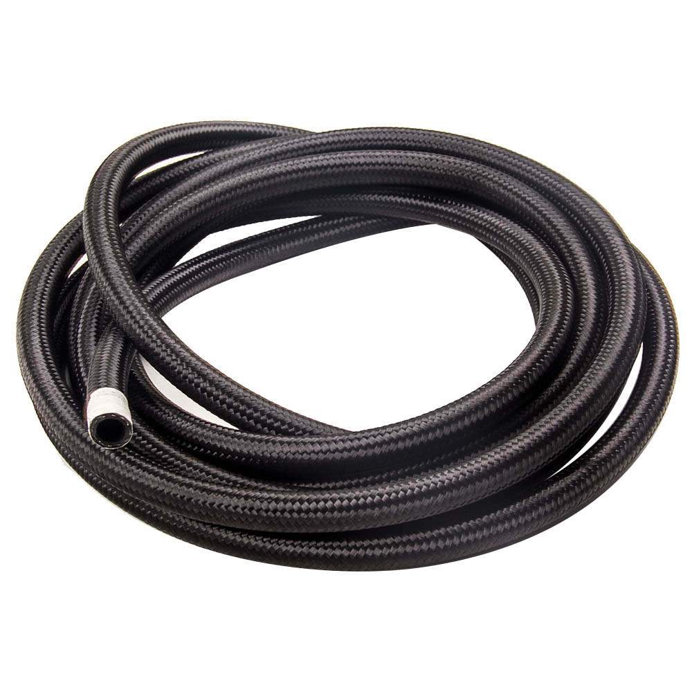 AN8 5M Stainless Steel Braided Oil Fuel Hose Line and Swivel Fitting End Kit
