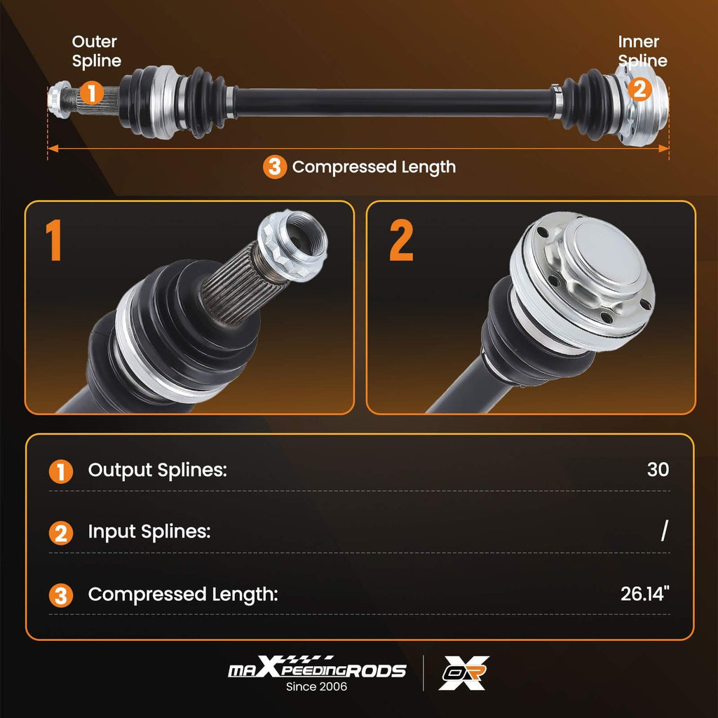 Driveshaft rear left/right suitable for BMW 5 Series E60 520i with Manual Transmission