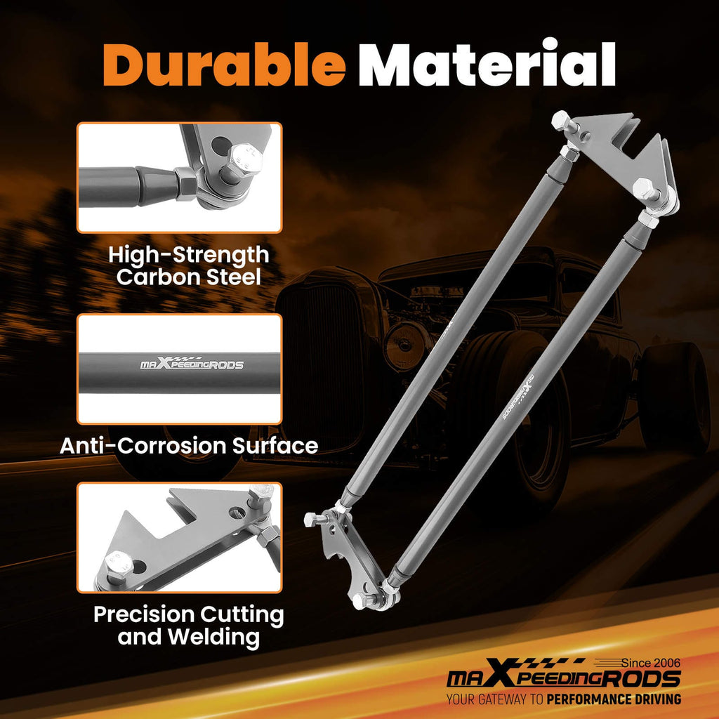 Rear Weld-On Parallel 4-Link Suspension Kit with 5 Bars for Hot Rod Rat Truck