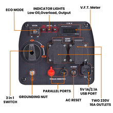 Load image into Gallery viewer, 2300W Inverter Generator Gasoline Generator Light 18.5k
