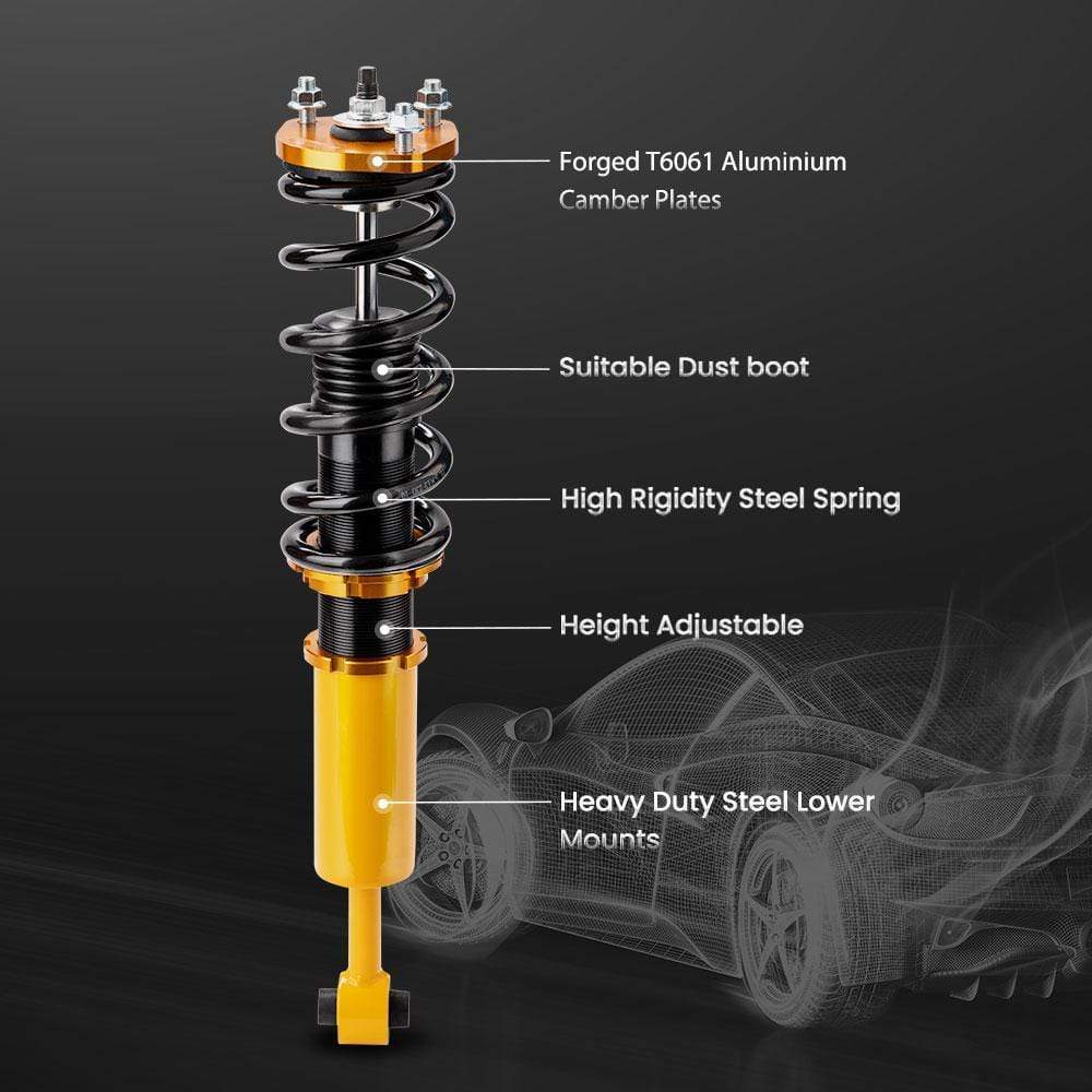 4x Schroefsets Suspension Veerpoten Schokdemper Spring geschikt voor Lexus IS300 01-05